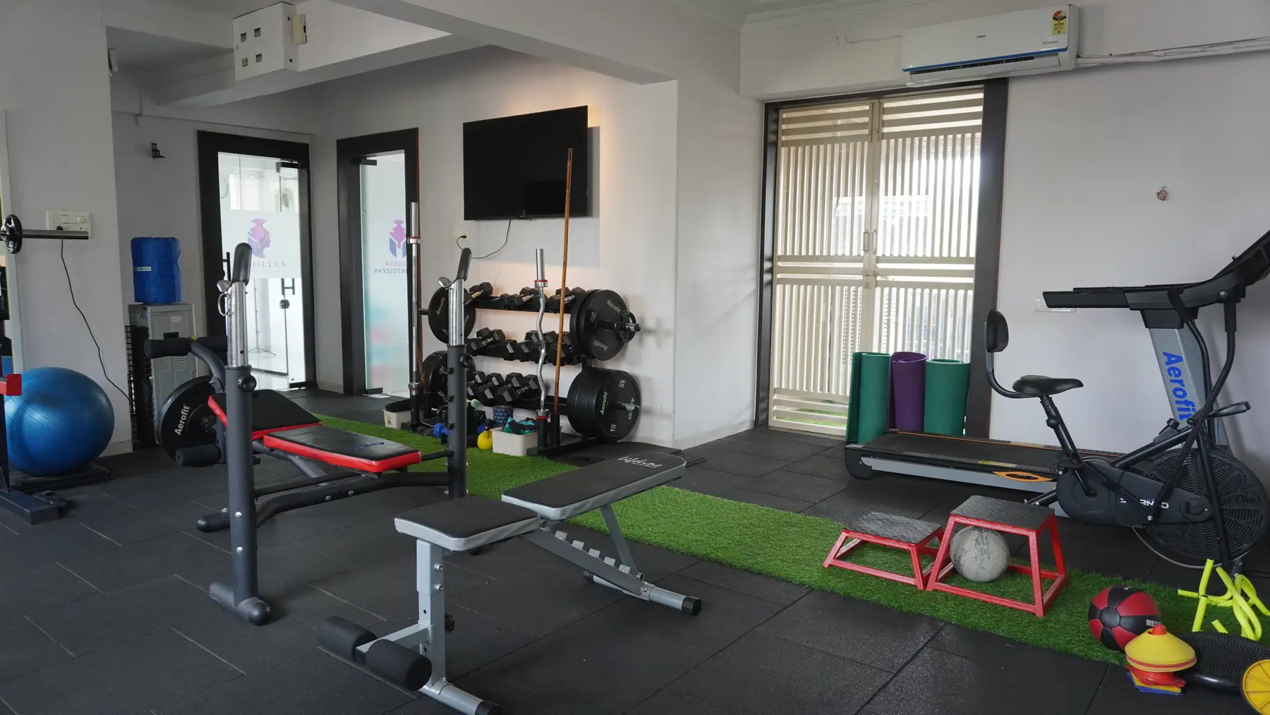 Strength and conditioning area at Achilles Physiotherapy